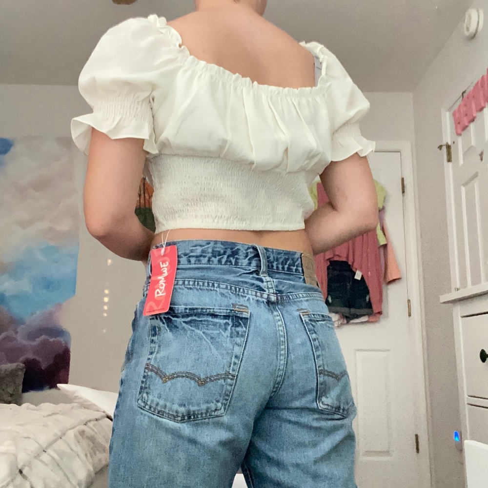 MOVING SALE - Cottagecore // milkmaid // peasant ✩ romwe bubble top - Picture 3 of 5